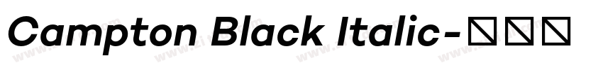 Campton Black Italic字体转换